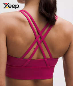 Soutien-gorge de sport pour femme XEEP de haute qualité XC-SB-211, uni, simple, respirant, bretelles réglables, coussinets amovibles, maintien élevé - Product Image 4