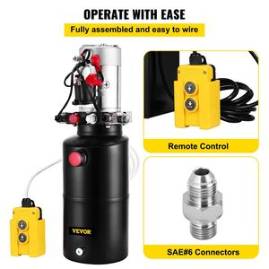 Unità Idraulica a Doppio Effetto 12V DC per Rimorchi Ribaltabili e Sollevatori Auto, con Serbatoio in Acciaio da 8 Litri - Product Image 4