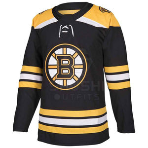 Jersey de Hockey sobre Hielo Sublimado Personalizado de Moda con Franjas Blancas, Tejido Antibacteriano que Absorbe la Humedad para Uso en Verano - Product Image 6