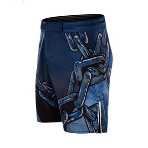 Custom Sublimation <b>Mens</b> BJJ MMA Fight <b>Shorts</b> Spandex/Polyester <b>Elastic</b> <b>Waist</b> Knitted Quick Dry Training <b>Shorts</b> for <b>Men</b> - Product Image 2