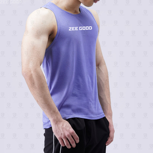 ซี กู๊ด เมน'เสื้อกล้ามแขนกุดสีม่วง คอกลม แห้งเร็ว เสื้อออกกำลังกายแบบถักสไตล์สปอร์ต 2026 - Product Image 3