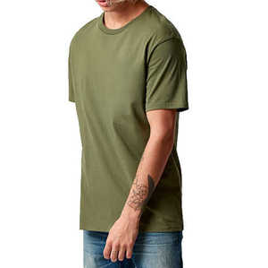 Camiseta deportiva para hombre, 100% algodón, con logotipo frontal personalizado, transpirable, ecológica, 210g, de venta caliente. - Product Image 2