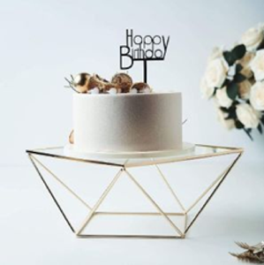 Creative spiral staircase gold metal cake stand features multiple <b>steps</b> leading to a top <b>platform</b> available at wholesale prices. - Product Image 2