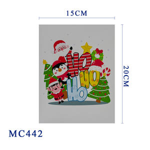 Top des tendances Impression offset Conception personnalisée Carte pop 3D Ho Ho Ho Vente Artisanat en papier fait main pour les décorations de Noël - Product Image 5
