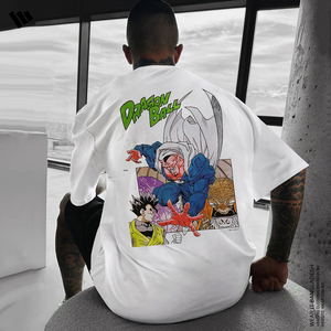 Men's Black <b>T</b>-<b>Shirt</b> with Custom DTG Front Print Oversized Fit Short Sleeve Casual Jersey 100% Cotton - Product Image 5