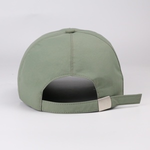 Casquette de baseball unisexe verte unie à 6 panneaux, ajustement réglable, style décontracté, tissu sergé avec logo personnalisé - Product Image 6