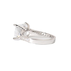 Bague demi-éternité en or massif 10K 14K 18K avec diamant de laboratoire taille princesse rond, 1,5 carat, couleur DEF, clarté VS VVS, certifié IGI, vente en gros - Product Image 2