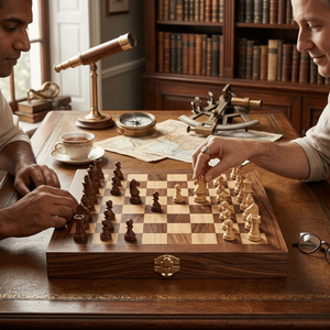 Jeu d'échecs en bois pour toute la famille, pour enfants et adultes |   Jeu d'échecs éducatif pour la réflexion stratégique |   Jeu de société classique - Product Image 6