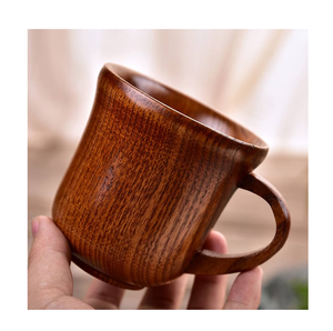 Brown Wooden Tea <b>Cup</b> With Handle Manufacture Wholesale Supplies For Cafe Canteen & Hotel Tea Coffee Drinks <b>Cup</b> & <b>Saucers</b> - Product Image 1