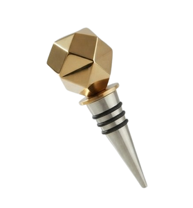 Bouchon de bouteille de vin en argent et or, forme unique, sur mesure, couleurs argentées, durable, décoration de mariage, bouchon de bouteille - Product Image 2