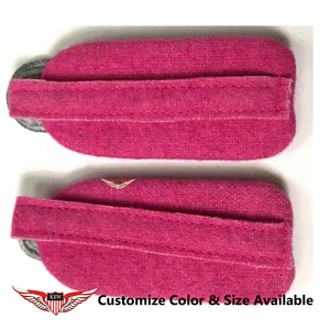 Epaulettes Trenzadas Grises KEW con Tela Rosa, Accesorios Duraderos para Prendas, Placa de Hombro Personalizada - Product Image 3