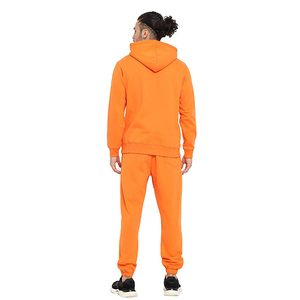 Ensemble de survêtement à capuche orange pour homme, manches longues, couleur unie, décontracté, nouveau modèle, coupe régulière, en coton, collection 2026 - Product Image 2