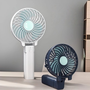 3-in-1 <b>Foldable</b> Neck Wearable Handheld Fan with 1800mAh Battery Over 5 Hours Runtime USB Rechargeable Button Control <b>Desk</b> Use - Product Image 6