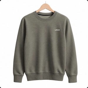 เสื้อสเวตเชิ้ตผ้าฟลีซคอกลมสีเขียวมะกอกสำหรับผู้หญิง เรียบง่าย นุ่ม อุ่น สวมใส่สบายทุกวัน ขายส่งในสหราชอาณาจักร สหรัฐอเมริกา ยุโรป จำนวนมาก - Product Image 1