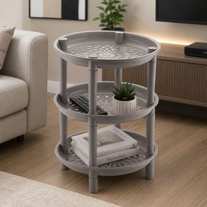 Three-Layer Large Durable <b>Plastic</b> Waterproof Heavy Duty Storage <b>Rack</b> Organizer Stackable Modern Multifunction Minimalist Design - Product Image 3
