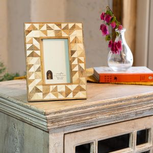 Handcrafted Inlay Photo <b>Frame</b> | Premium Decorative Picture <b>Frame</b> for Table & <b>Wall</b> |Modern Home Accent Picture <b>Frame</b> - Product Image 4
