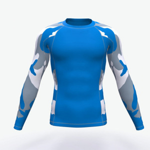 Premium custom men rash guard compression design OEM polyester fabric breathable quick dry ideal for beach <b>surfing</b> swimming - Product Image 1