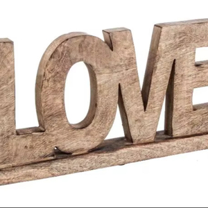 Hot Selling Wooden LOVE Word Decor Standing Tabletop Accent Rustic Home <b>Ornament</b> Shelf Decoration Interior Modern Design - Product Image 1