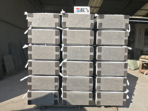 Bordure en pierre de <span class=keywords><strong>granit</strong></span> noir ZJ brossé et flammé, découpé au jet d'eau, pour la décoration extérieure - Product Image 2