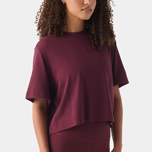 Camiseta Corta de Moda para Mujer, Top Corto de Algodón, Camiseta Corta Informal de Moda para Mujer, Camiseta Deportiva - Product Image 4