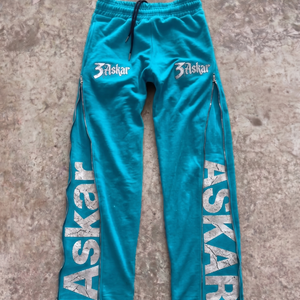 Pantalones Deportivos Personalizados para Hombre, Color Verde Azulado, Cintura Elástica con Cordón, Estampado Crack, Estilo Casual Otoñal - Product Image 1