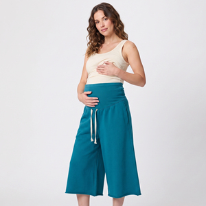 450gsm Cotton Fleece Nursing Sweat <b>Shorts</b> Women Pregnancy Maternity Sweat <b>Shorts</b> <b>Ladies</b> High Quality Maternity Sweat <b>Long</b> <b>Shorts</b> - Product Image 3