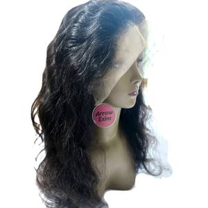 Pelucas de Cabello Humano Indio Remy con Ondas Naturales, sin Pegamento, con Frente de Encaje Transparente - Product Image 6