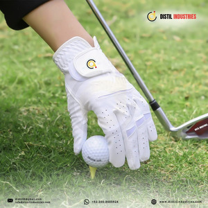 Vente Flash Direct Usine DISTIL INDUSTRIES Gants de Golf Personnalisés en Cuir Cabretta Respirants Doux Confortables Fermeture Auto-agrippante - Product Image 2