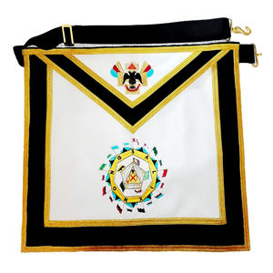 Último Diseño de Insignias Masónicas Bordadas para Maestros Masónes, Rango Provincial, Oficiales, Rango General, Imán para Traje de Gala - Product Image 1