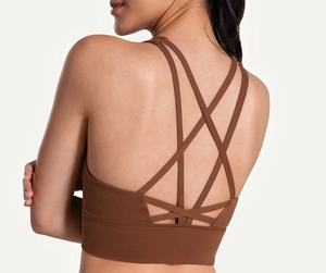 Custom Women’s High Support <b>Cross</b> Back Sports Bra High Elastic Airbrush Gym Yoga <b>Top</b> - Product Image 1
