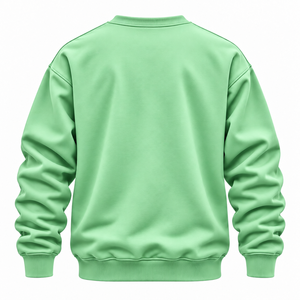 Mint Green Crewneck Sweatshirt Men <b>Women</b> Solid Color Casual Pullover Long Sleeve <b>Tops</b> - Product Image 2
