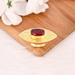 Garnet Hydro <b>Ring</b> Handmade <b>Adjustable</b> Fashion Jewelry for Women - Product Image 2