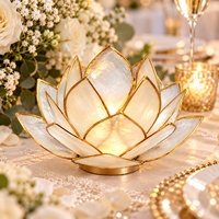 Support de bougie en coquille de Capiz fait main en gros pour décorations de table de mariage, centres de table et cadeaux de fête