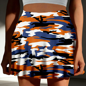 Temu กระโปรงมินิกระโปรงเอวสูงสำหรับผู้หญิงพิมพ์ลายพรางทันสมัย - Product Image 6