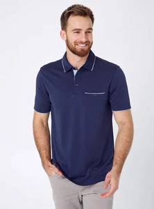 Chemises pour hommes à séchage rapide, extensibles dans quatre directions, respirantes, antibactériennes, coupe ample, logo personnalisable OEM, 100% polyester, avec poche - Product Image 3
