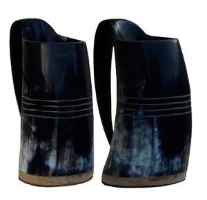 Taza de cuerno para beber Juego de tronos Tankard Regalo vikingo de grado alimenticio Taza de cuerno de buey natural para bebidas frías y calientes - Product Image 1