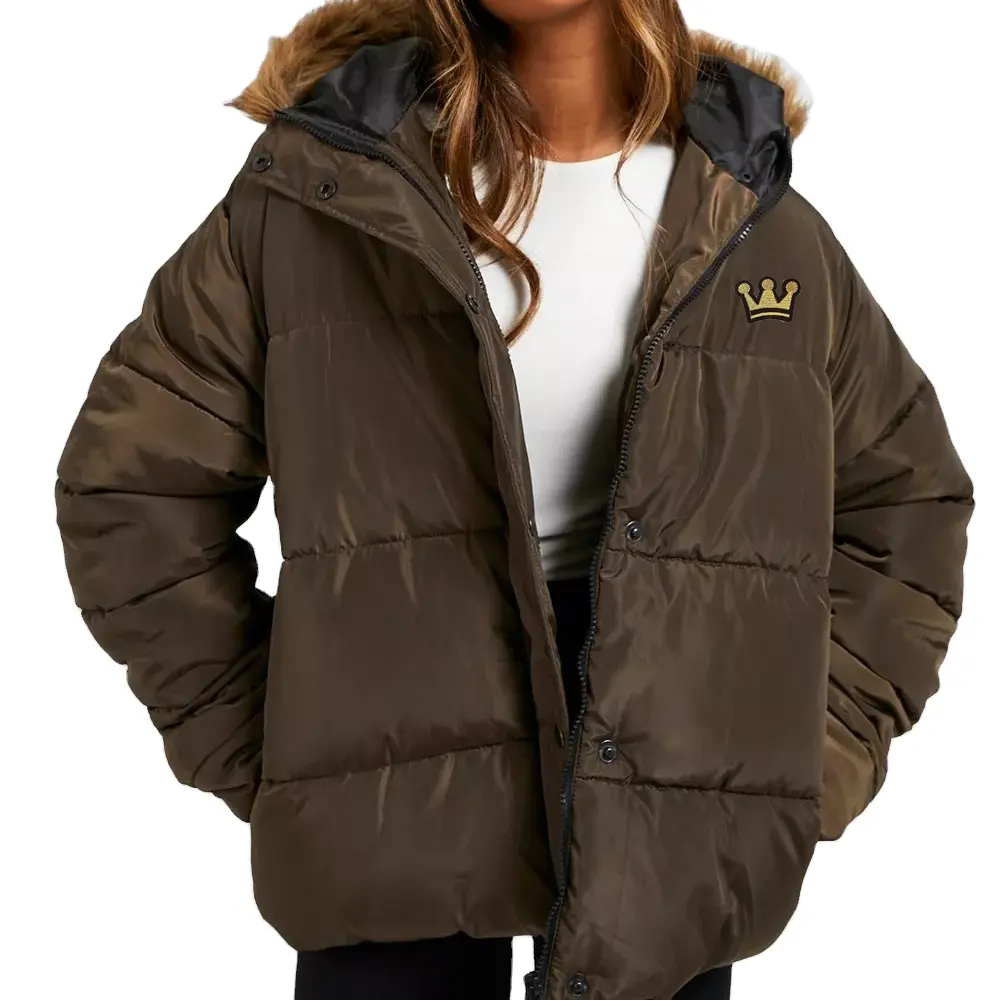 Jaket Puffer wanita nyaman, jaket pendek wanita musim dingin, jaket Puffer, jaket nyaman ukuran Plus untuk wanita