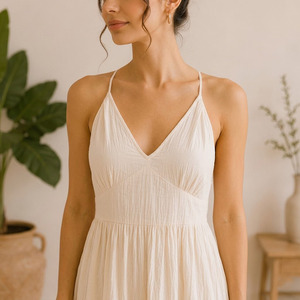 Ensemble de vêtements d'été pour femmes, style loungewear, pyjama respirant en gaze de coton, vêtements de maison décontractés pour femmes - Product Image 3