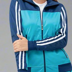 Wholesale Sporty <b>Tracksuit</b> Set Full Sleeve Color Blocking Zipper Closure Side Pockets Breathable Polyester WOMEN <b>Tracksuit</b> - Product Image 4