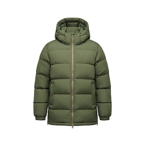 Hooded Quilted Waterproof <b>Bubble</b> Jacket Black Full Sleeve Winter Windproof Cotton Shell Knitted Fabric Polyester Filling Stand - Product Image 1