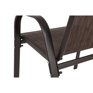 Set di 4 Sedie da Esterno con Schienale Alto e Braccioli in Tessuto Textilene Traspirante per Giardino o Campeggio - Product Image 5