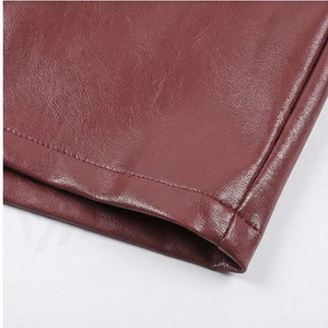 Minifalda de Cuero Sintético PU de Cintura Alta para Mujer, con Cierre Lateral y Diseño de Cordones, Estilo Sexy para Club, Color Sólido, Alta Calidad - Product Image 6