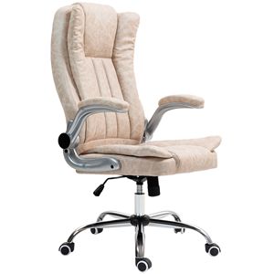 Executive Microfiber Office <b>Chair</b> Height Adjustable with <b>Padded</b> Flip Arms and Tilt Function Wheels for Home or Office - Product Image 1