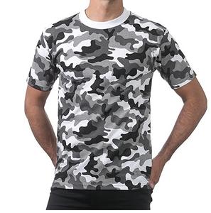 T-shirts camouflage personnalisés pour hommes en coton et polyester à col rond et manches courtes, motif camouflage intégral – Grande Vente - Product Image 2