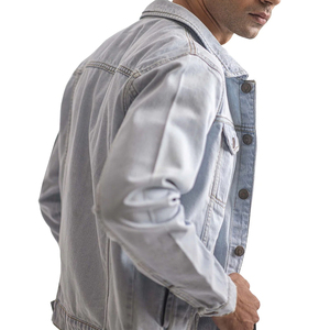 OEM <b>Custom</b> Made High Quality Men's <b>Jacket</b> Breathable Cotton <b>Denim</b> Sustainable Fabric Casual for Winter Direct Wholesale Pakistan - Product Image 5