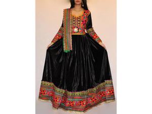 Afghan Kuchi Dresses Tribal Ethnic Vintage Kuchi Dress, Afghan/Pakistan Kuchi Party Traditional Vibrant Colors Dresses - Product Image 5