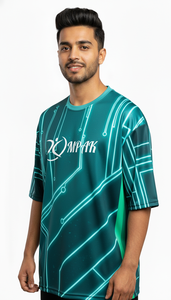 T-shirt oversize pour homme, streetwear urbain, sublimation, décontracté, tendance quotidienne - Product Image 4