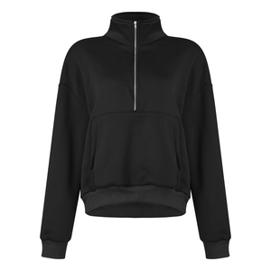 Sudadera con Cierre y Cuello Alto Personalizada, Estilo Urbano Pakistaní, para Mujer, Invierno, Estampado Frontal, Secado Rápido, Superventas - Product Image 4