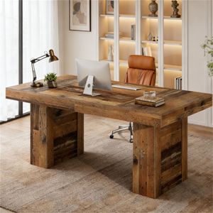 โต๊ะคอมพิวเตอร์ไม้สำหรับสำนักงาน ห้องอ่านหนังสือ หรือห้องรับประทานอาหาร อเนกประสงค์และมีสไตล์ - Product Image 3