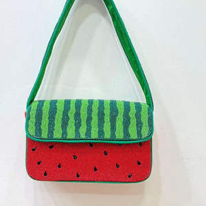 Bolso de Mano Artesanal de Lujo de RR ENTERPRISES, Multicolor, con Cuentas de Vidrio, Forma Rectangular, Casual, Hecho a Mano, Surtido de Cuentas - Product Image 5